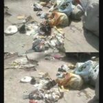 मेट्रोपोल नीचे वाली पार्किंग के पास रोड पर गंदगी से