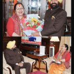 लोक भवन मे राज्यपाल लेफ्टिनेंट जनरल गुरमीत सिंह से