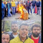 भाजपा द्वारा खड़के के पुतला दहन के विरोध में
